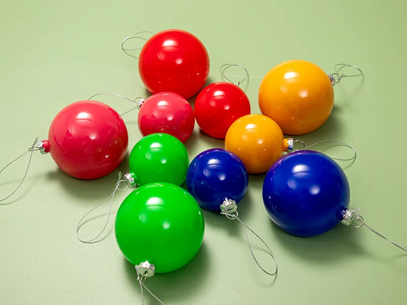 Sublimation Blanks 6cm Plastic Christmas Ball Ornament w/ String