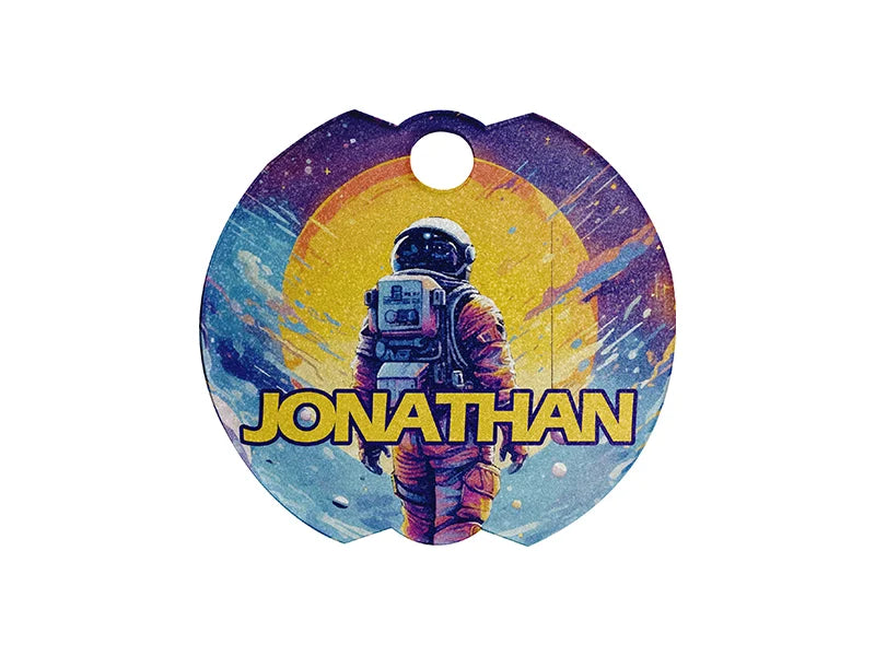 Sublimation Blanks Acrylic Glitter Name Tag for 40oz Stanley Tumbler (8.8*8.2*0.4cm,Bud Shape)