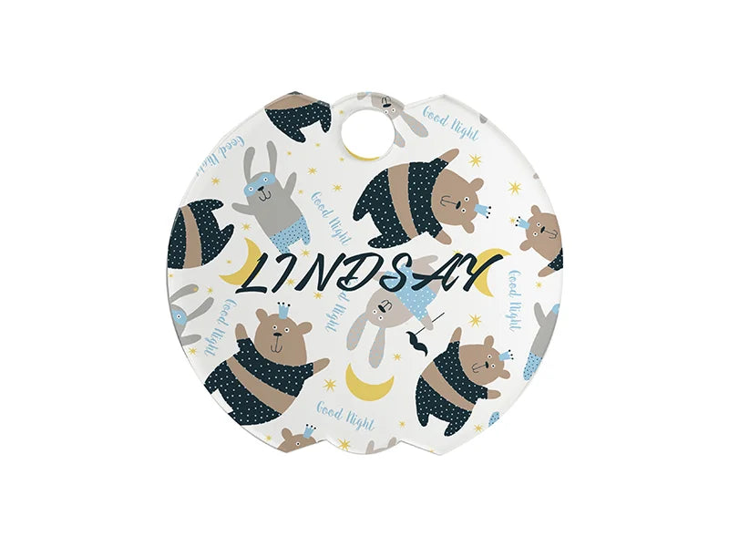 Sublimation Blanks Acrylic Name Tag for 40oz Stanley Tumbler (8.8*8.2*0.4cm,Bud Shape)