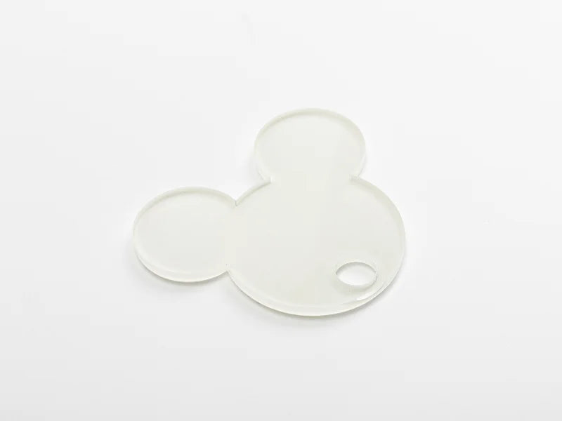 Sublimation Blanks Acrylic Name Tag for 40oz Stanley Tumbler (8.4*7.2*0.4cm,Mickey Shape)