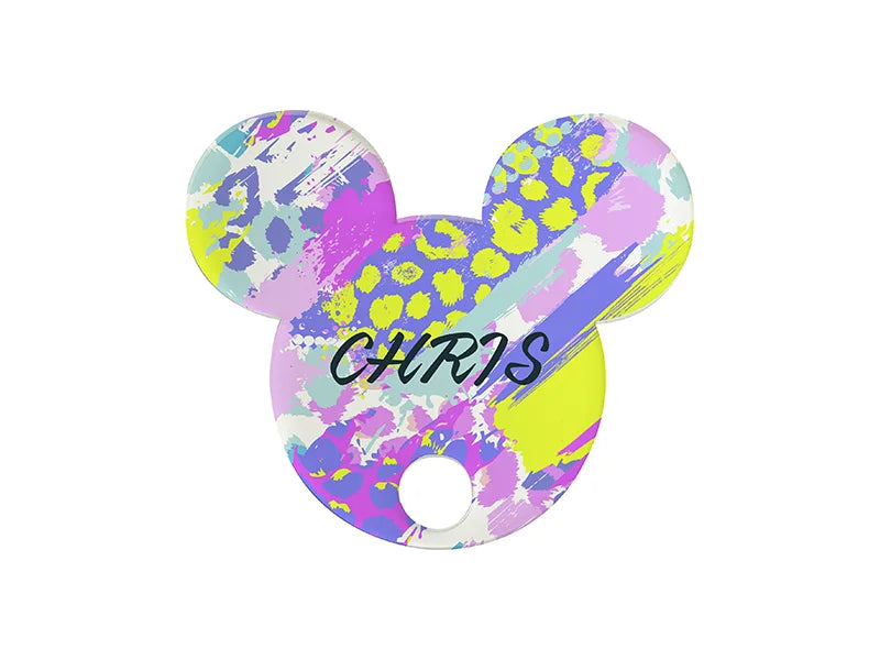 Sublimation Blanks Acrylic Name Tag for 40oz Stanley Tumbler (8.4*7.2*0.4cm,Mickey Shape)