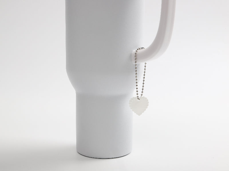 Sublimation Acrylic Name Tag Ornament for Stanley Tumbler(2.4*2.5*0.2cm,Lace Heart shape)