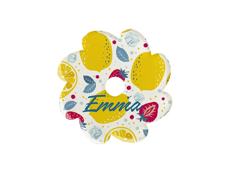 Sublimation Blanks Acrylic Name Tag (8.1*8.1*0.4cm,Wheels Shape)