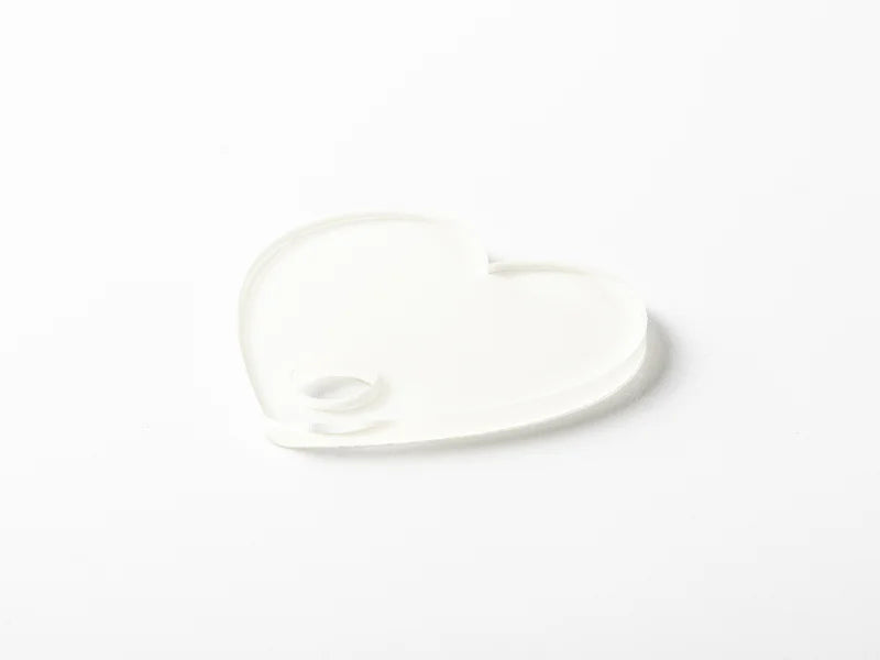 Sublimation Blanks Acrylic Name Tag (5.7*6.2*0.4cm,Heart Shape)