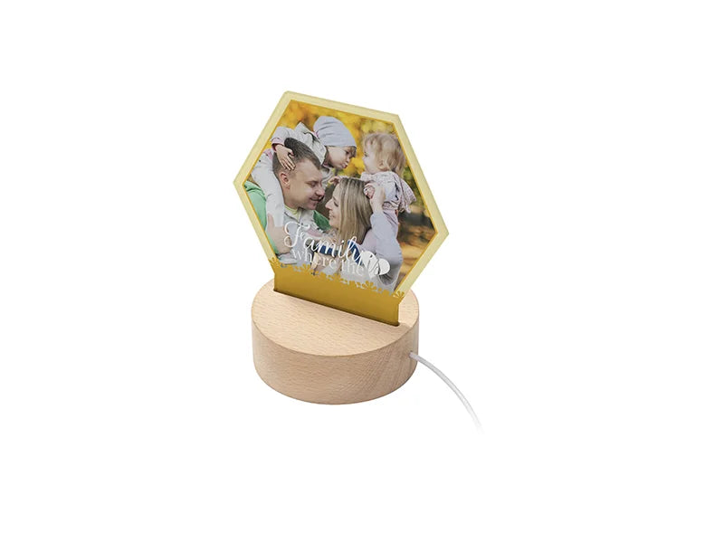 Sublimation Blanks Acrylic Photo Frame(Hexagon, 14*15*0.4cm)