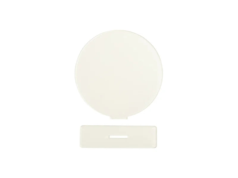 Sublimation Blanks Acrylic QR Code Photo Frame with Base(Round,15.6*15*0.4cm)