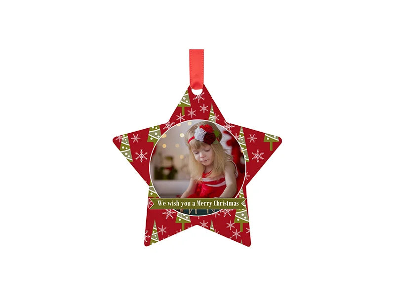 Sublimation Blank Acrylic Ornament (Star, 7.6*7.6*0.4cm)