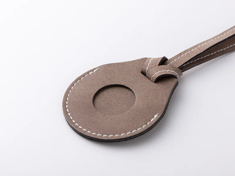 Sublimation PU AirTag Holder with Strap Bag Charm(Dark Gray)