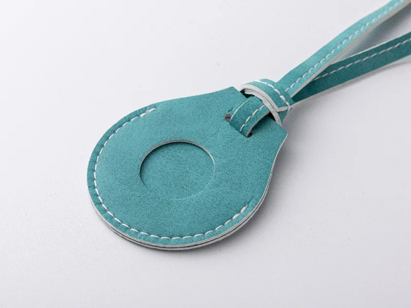 Sublimation PU AirTag Holder with Strap Bag Charm(Green)