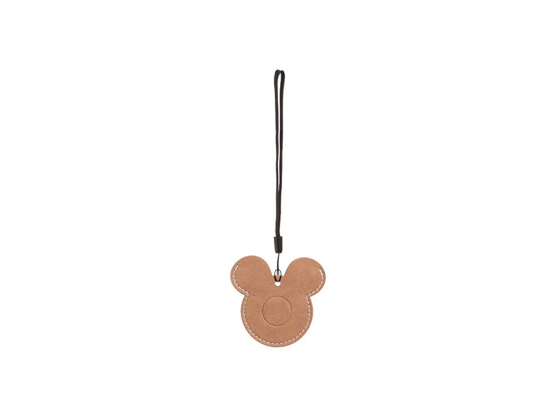 Sublimation Blanks PU AirTag Cover Pendant(Mickey Mouse, Brown)