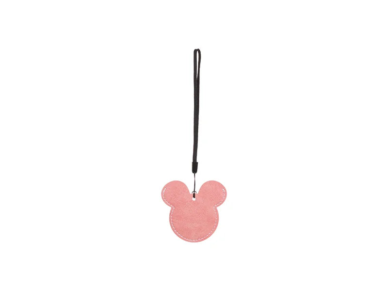 Sublimation Blanks PU AirTag Cover Pendant(Mickey Mouse, Pink)