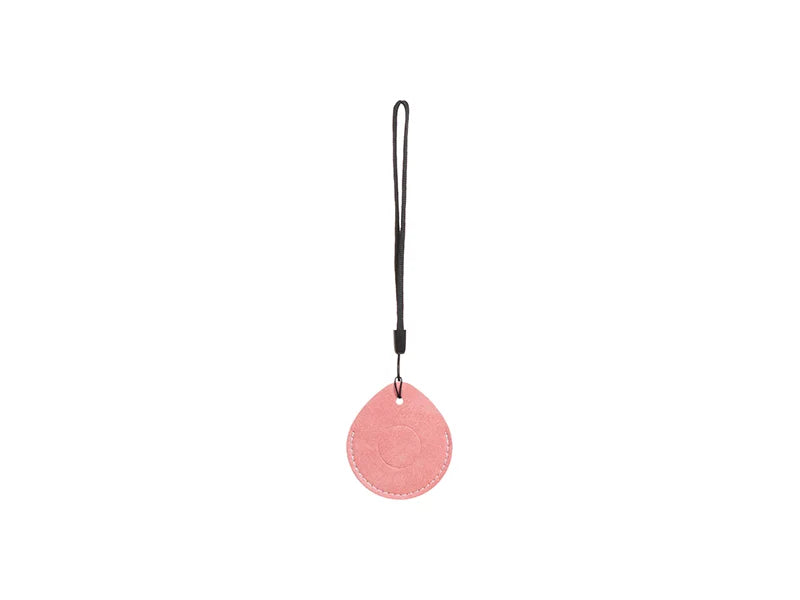 Sublimation Blanks PU AirTag Cover Pendant(Teardrop, Pink)