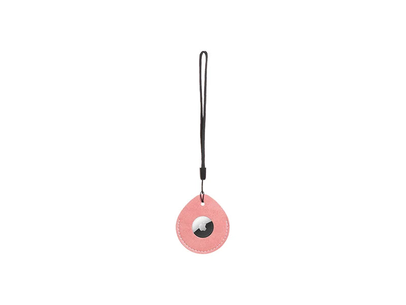 Sublimation Blanks PU AirTag Cover Pendant(Teardrop, Pink)
