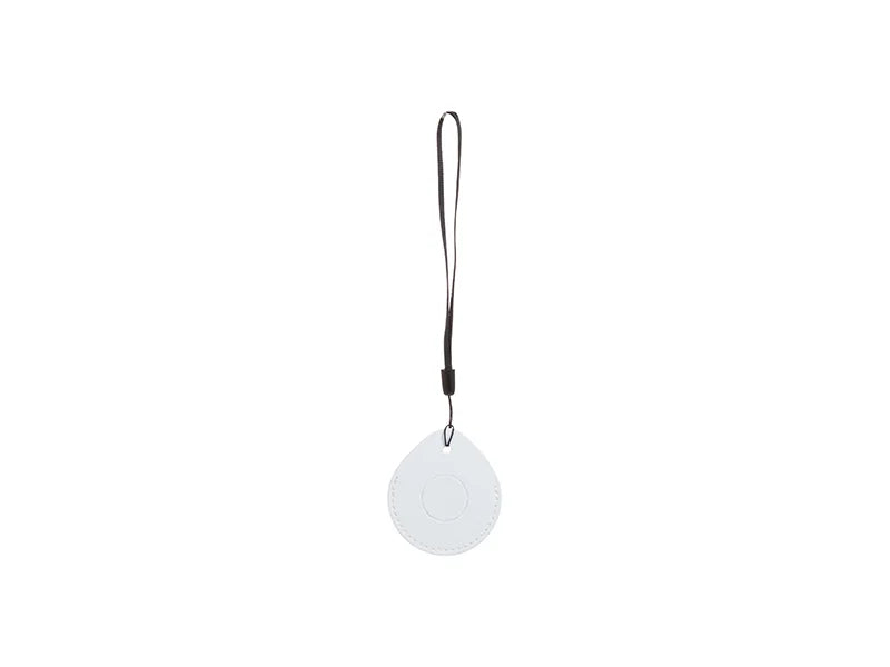 Sublimation Blanks PU AirTag Cover Pendant(Teardrop, White)