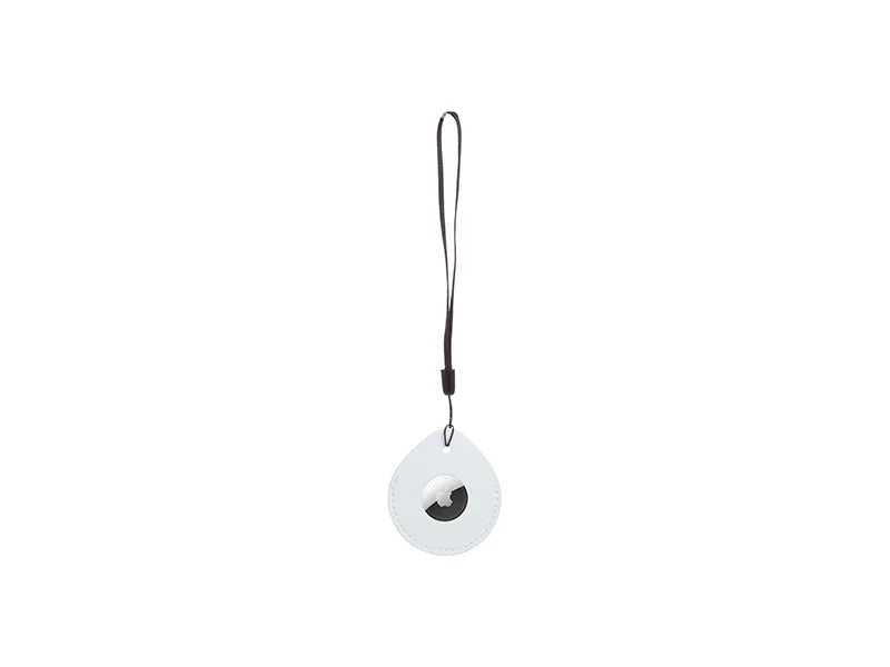 Sublimation Blanks PU AirTag Cover Pendant(Teardrop, White)
