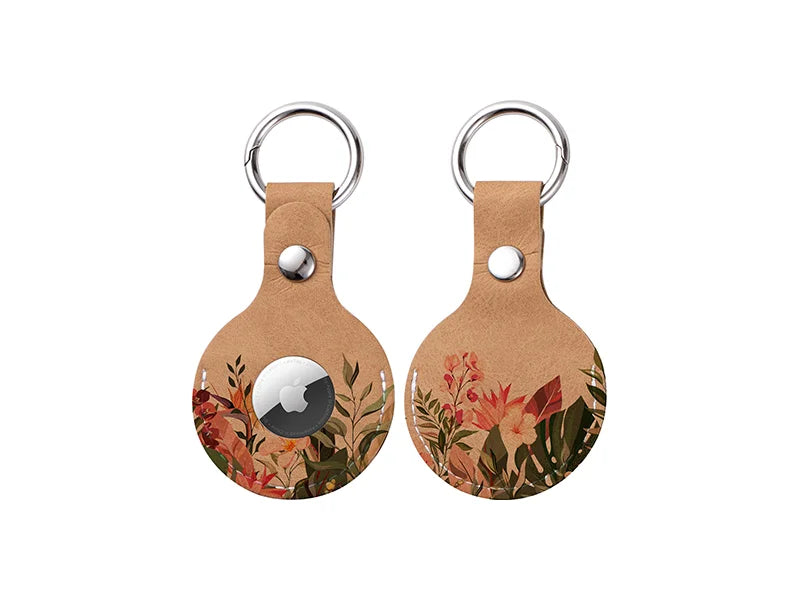 Sublimation Blanks PU AirTag Keychain Holder