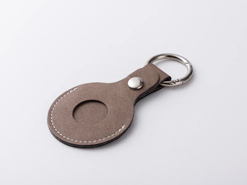 Sublimation PU AirTag Keychain Holder(Dark Gray)