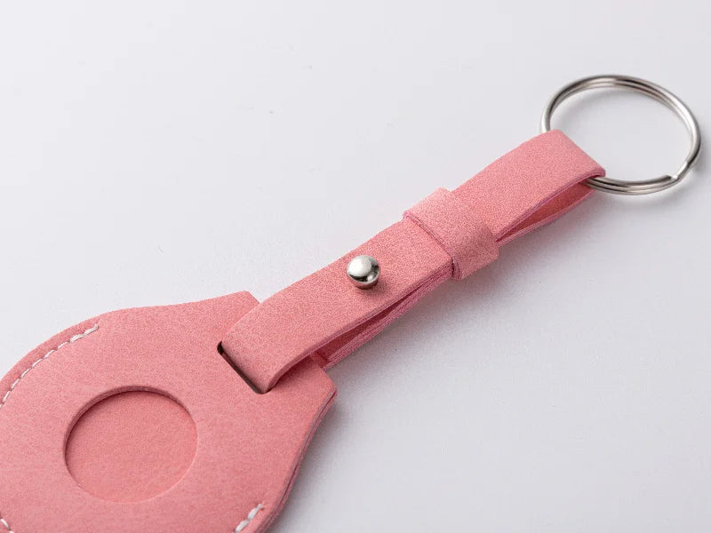 Sublimation Blanks PU AirTag Keychain Holder (Long Strap)