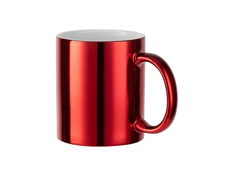 11oz Sublimation Blanks Red Plated Ceramic Mug