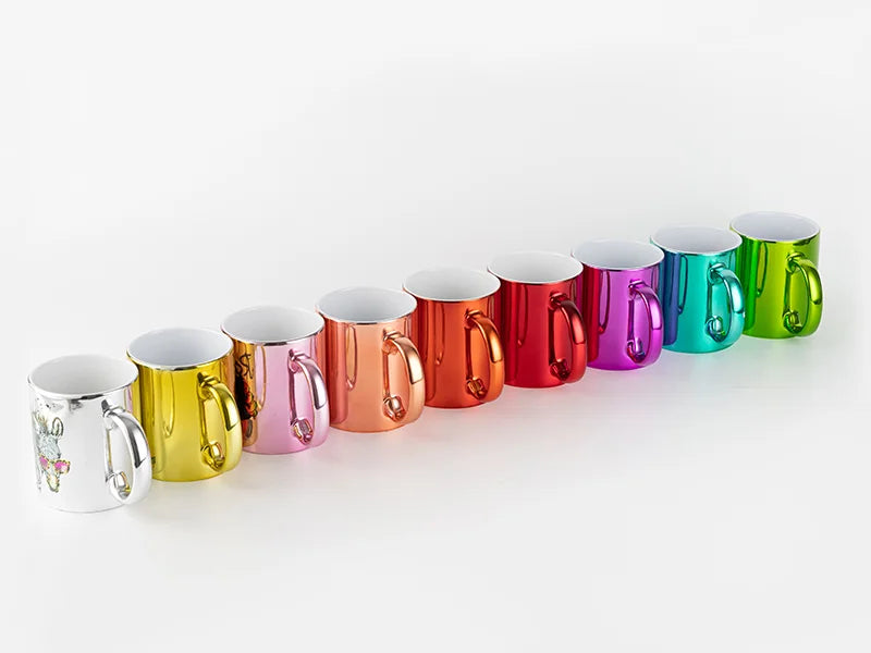 11oz Sublimation Blanks Silver Plated Ceramic Mug