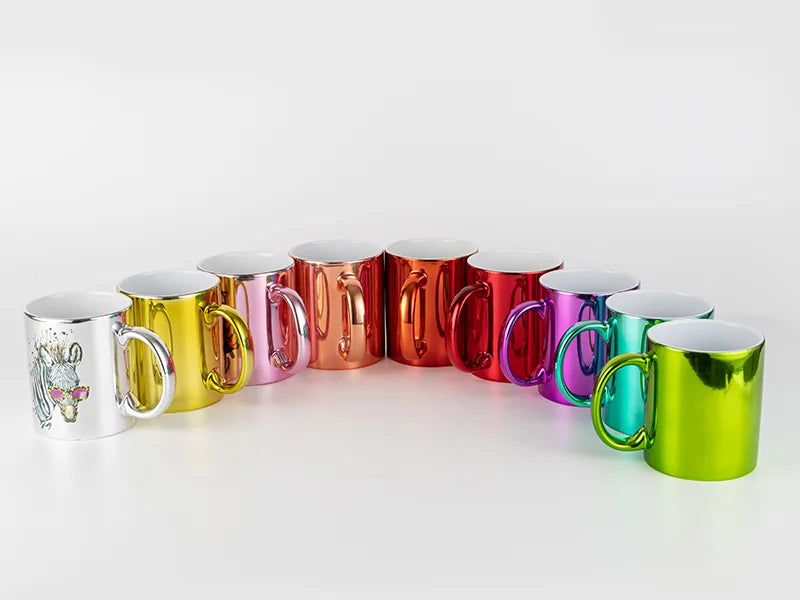 11oz Sublimation Blanks Silver Plated Ceramic Mug