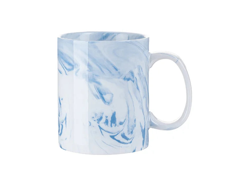 11oz Sublimation Blanks Marble Texture Mug (Blue)