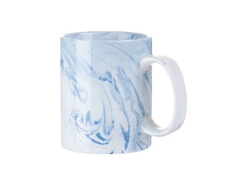 11oz Sublimation Blanks Marble Texture Mug (Blue)