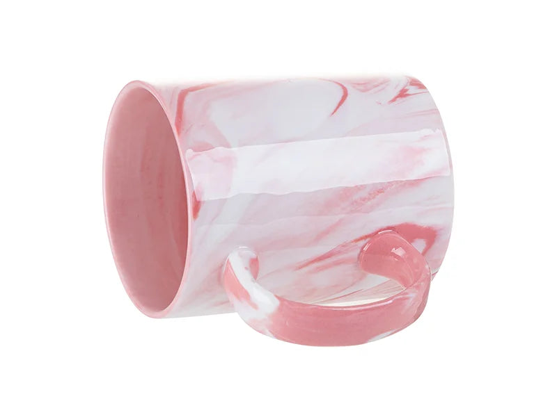 11oz Sublimation Blanks Marble Texture Mug (Pink)