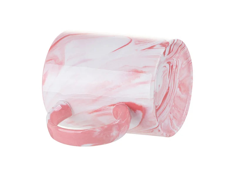 11oz Sublimation Blanks Marble Texture Mug (Pink)