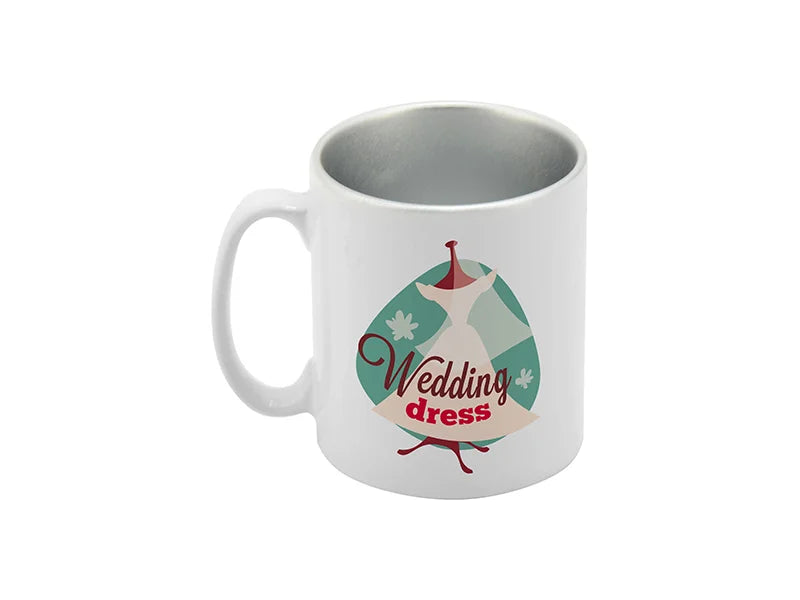 Sublimation 10oz Inner Sparkle Mug (Silver)