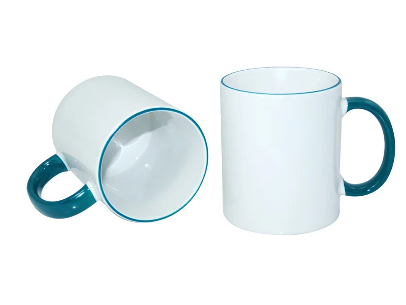 Sublimation 11oz Rim Handle Mug - Green