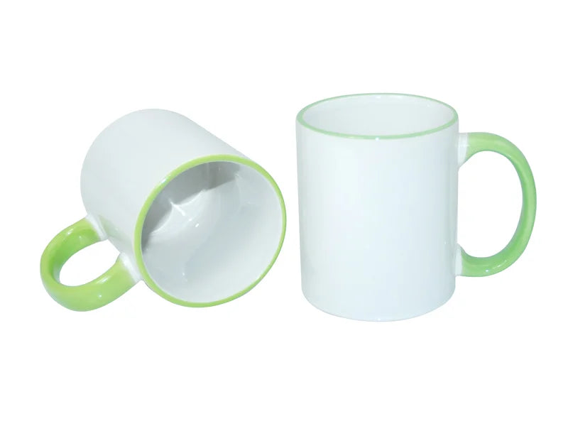 Sublimation 11oz Rim Handle Mug - Light Green