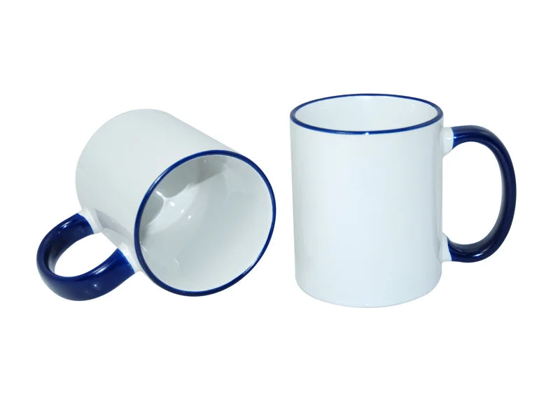 Sublimation 11oz Rim Handle Mug - Blue