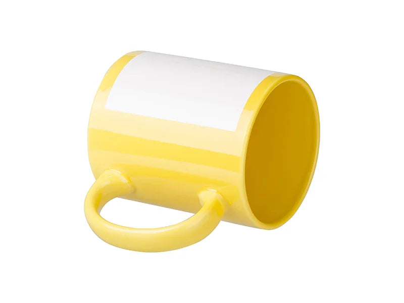 Sublimation 11oz Full Colour Mug w/ White Patch(Yellow)