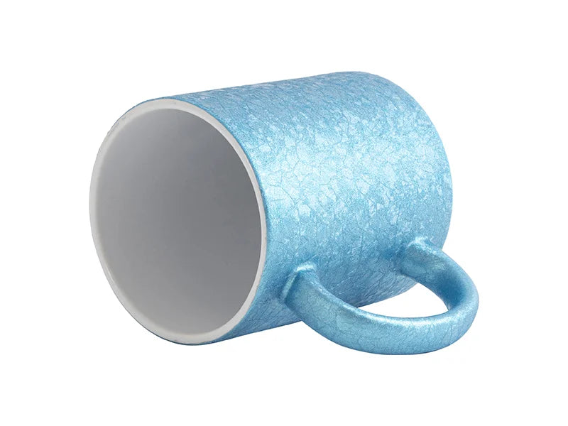 Sublimation Blanks 11oz Crackle Finish Ceramic Mug(Blue)
