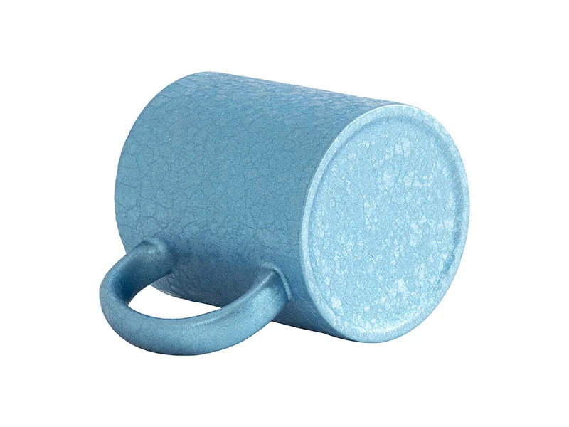 Sublimation Blanks 11oz Crackle Finish Ceramic Mug(Blue)