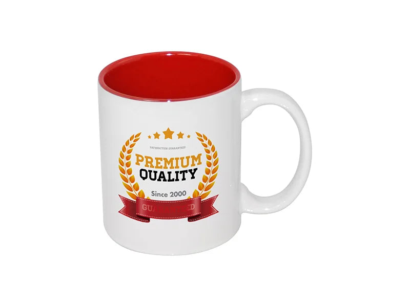Sublimation 11oz Two-Tone Color Mugs - Red