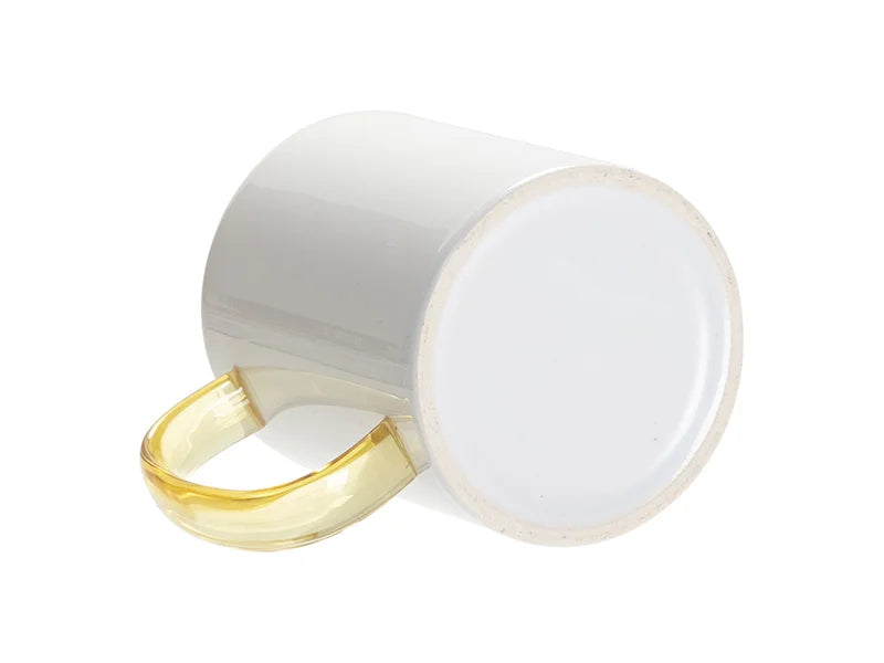 Sublimation Blanks 11oz Two-Tone Color Mug - Yellow (Glass Yellow Handle)