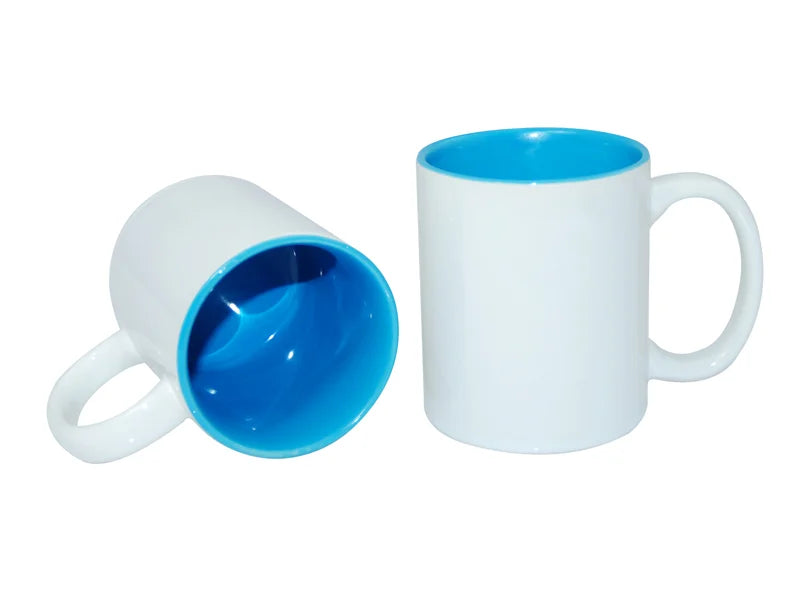 Sublimation 11oz Two-Tone Color Mugs - Light Blue