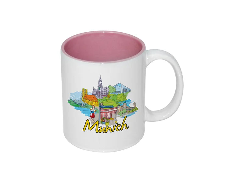 Sublimation 11oz Two-Tone Color Mugs - Pink