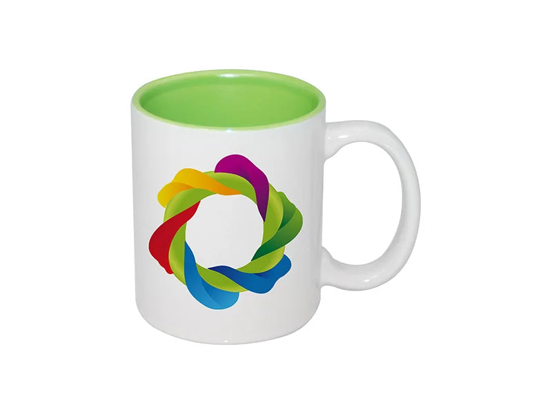 Sublimation 11oz Two-Tone Color Mugs - Light Green