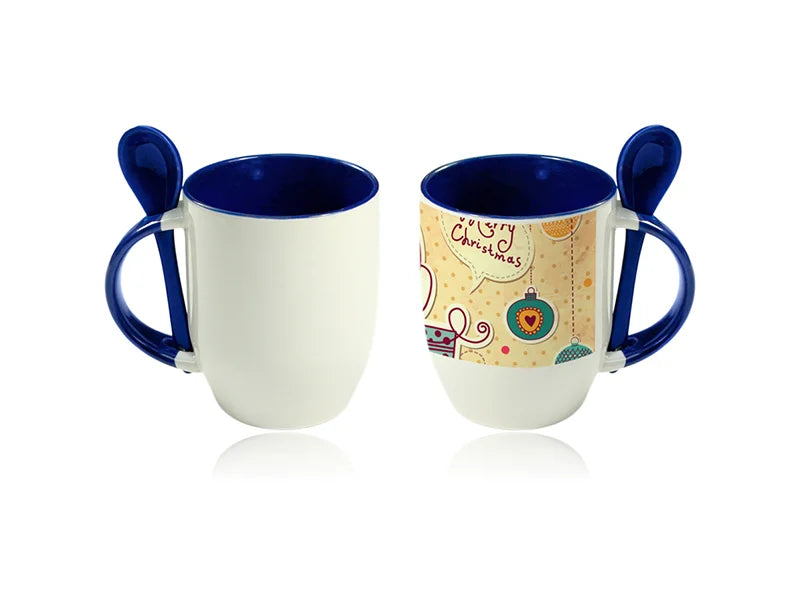 Color Sublimation Spoon Mug (Blue)