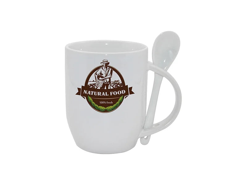 Color Sublimation Spoon Mug (White)