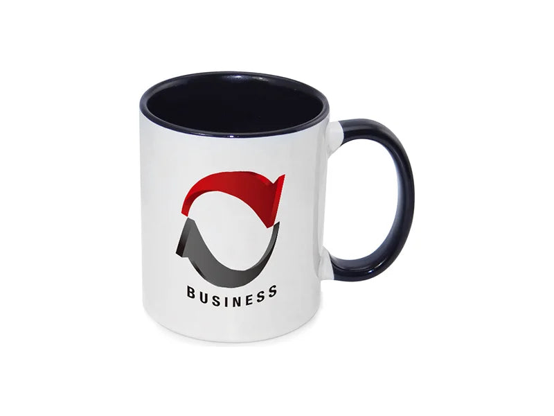Sublimation 11oz Inner Rim Color Mug - Black