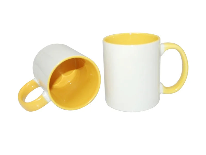 Sublimation 11oz Inner Rim Color Mug - Yellow