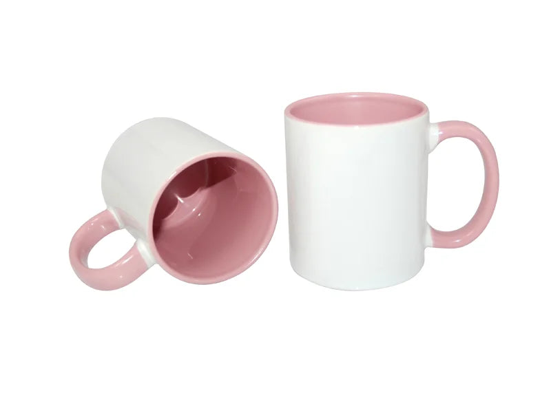 Sublimation 11oz Inner Rim Color Mug - Pink