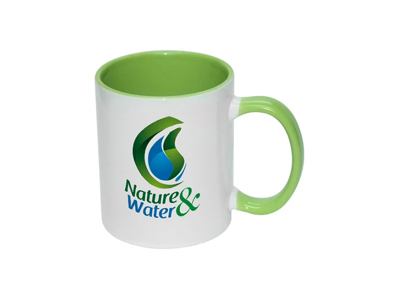 Sublimation 11oz Inner Rim Color Mug - Light Green