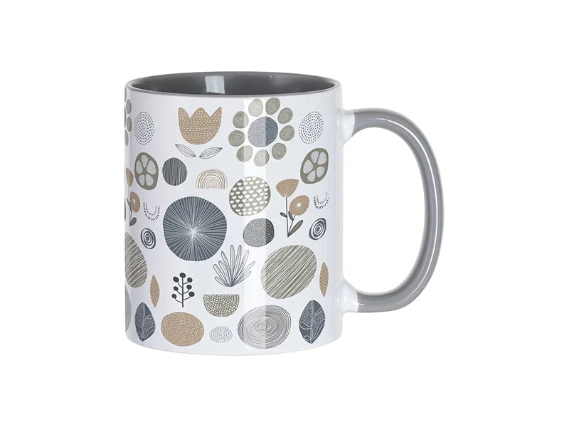 Sublimation Blanks 11oz Inner/Handle Color Mug Lunar Grey