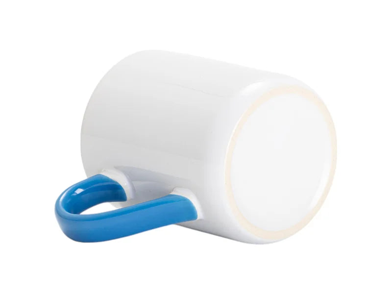 Sublimation 11oz Inner Handle Color Mugs w/ Curved Bottom (Light Blue)