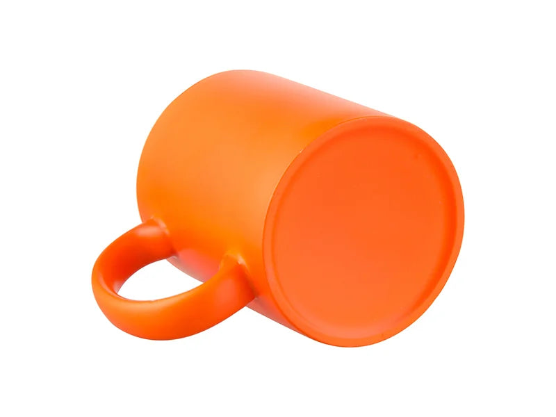 Sublimation 11oz Fluorescent Mug(Frosted, Reddish Orange)
